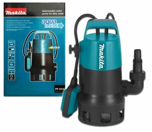 Дренажный насос MAKITA PF0410 для грязной воды400Вт,140л/м, макс h-5м, погруж-5м, частиц35мм, откач до4