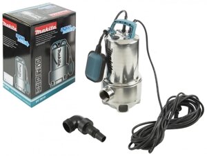 Дренажный насос MAKITA PF0610 для грязной воды550Вт,180л/м, макс h-7м, погруж-5м, частиц35мм, откач до5