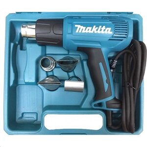 Фен, термопистолет makita HG5030K 1600 W, 300-500л/м, t=350*500* C, кейс, 4 насадки,