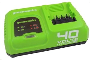 Зарядное устройство Greenworks G40UC5 40V, 5А быстрое 2А*ч–35мин, 4А*ч–70мин, 5А*ч–85мин 2945107