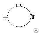 Хомут для крепления труб оцинкованный dy 50 внешний диаметр 60 толщина стенки