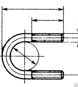 Хомут резьбовой ГОСТ 24137-83 материал круг д. 6(8)