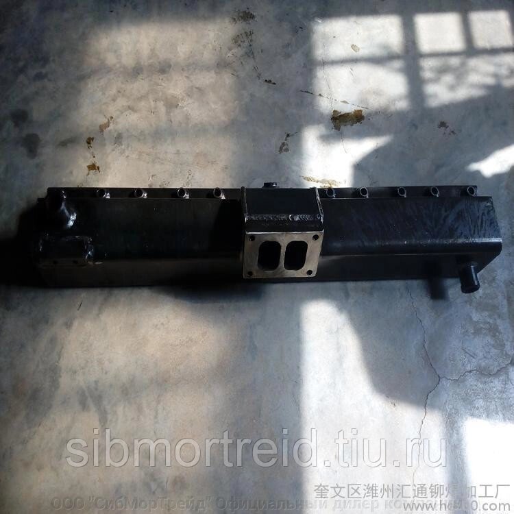 Коллектор выхлопной 612600112755 для двигателей WD615/618, WD10, WD12, WP10, WP12 ##от компании## ООО "СибМорТрейд" Официальный дилер компании Weichai Power в России. - ##фото## 1