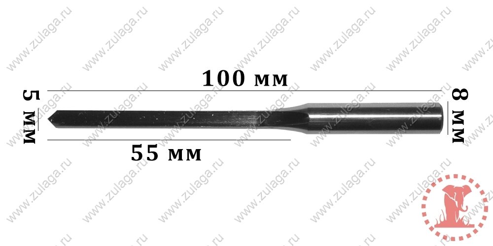 Фреза 5x55x100x8 HSS co 5% от компании ООО "ТехКом" - фото 1