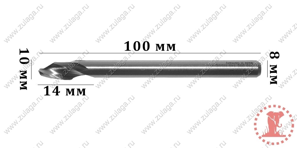 Фреза однозубая 10x14x100x8 HSS co 5% от компании ООО "ТехКом" - фото 1
