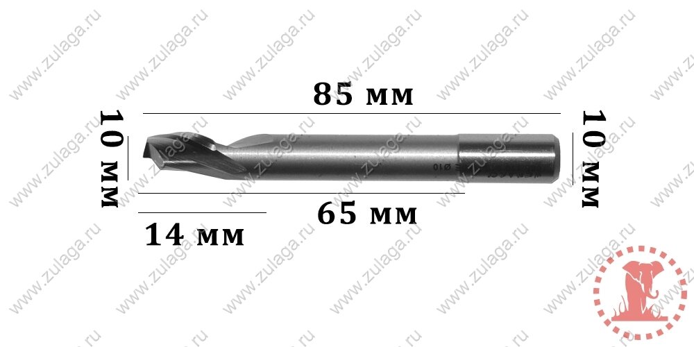 Фреза однозубая удлиненная 10x14/65x85x10 HSS co 5% от компании ООО "ТехКом" - фото 1