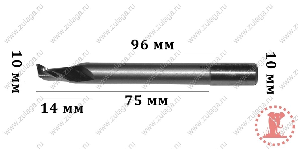 Фреза однозубая удлиненная 10x14/75x96x10 HSS co 5% от компании ООО "ТехКом" - фото 1