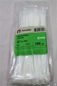 Хомут-стяжка КСС 4х200 белый (упаковка 100 шт.) FF