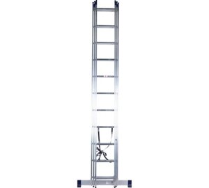 Лестница алюминивая трехсекционная универсальная (310/504/702 см) Алюмет 3х11 ст