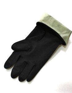 Перчатки КЩС тип 2 черные (серая подклад)