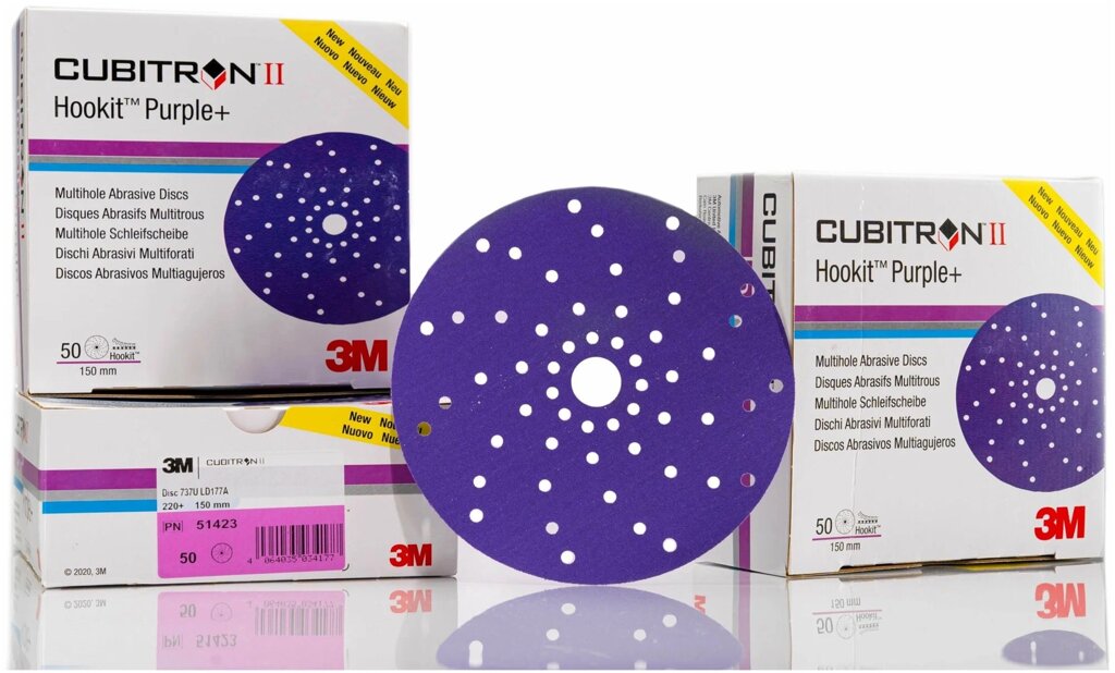 P240 150мм 3M Cubitron Hookit 737U Круг абразивный, на липучке, с мультипылеотводом от компании ООО «ВЕКТРА» - фото 1