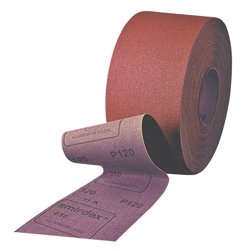 Р120 115мм*25м SMIRDEX 650 J Cloth Абразивная шлифовальная ткань в рулоне от компании ООО «ВЕКТРА» - фото 1