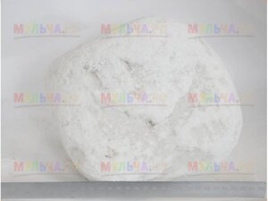 Мрамор белый Галтованный, 150+ мм, на вес, кг