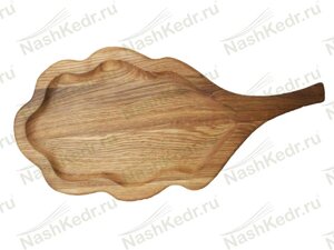 Тарелка для подачи "дубовый лист", 39*20*2 cм, дуб