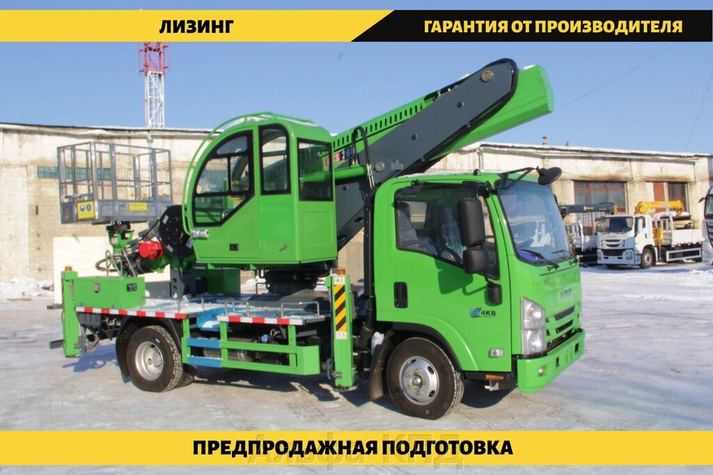 Автовышка на шасси Isuzu Elf 28 м от компании Альфа-КПД - фото 1