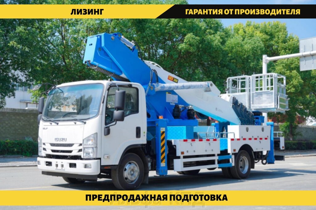 Автовышка на шасси Isuzu Elf 36 м от компании Альфа-КПД - фото 1