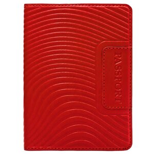 Макей Обложка на паспорт «Waves»Цвет красный