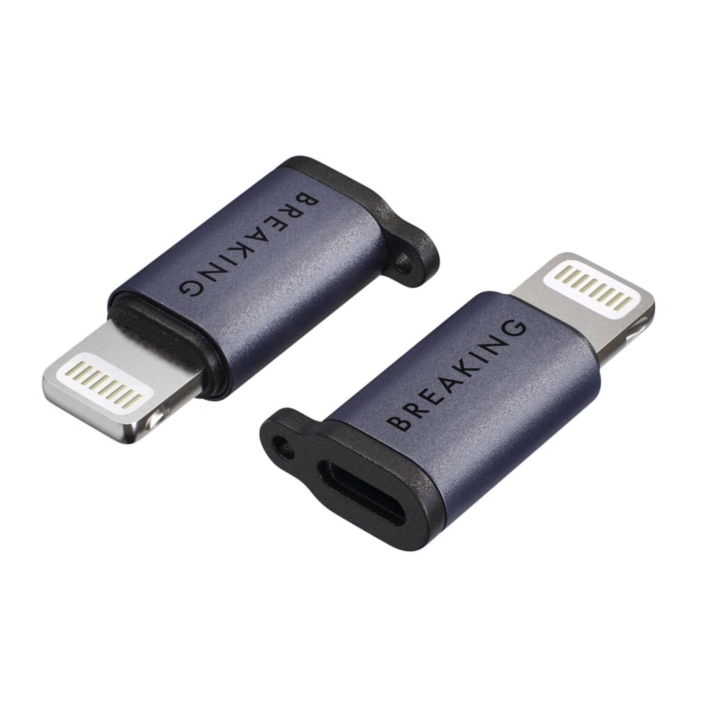 Адаптер Breaking Type-C in - Lightning out (Фиолетовый) коробка (24568) от компании Медиамир - фото 1
