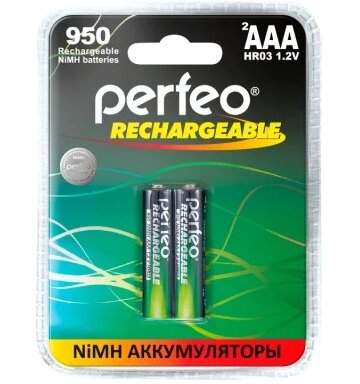 Аккумулятор PERFEO AAA 950mAh/2 BL2 Пластик от компании Медиамир - фото 1