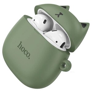 Гарнитура Bluetooth TWS HOCO EW45 (Forest Cat) зеленый чехол