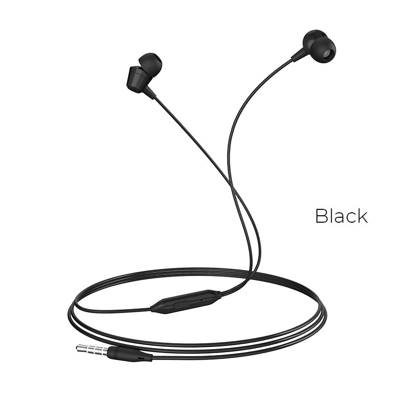 Гарнитура внутриканальная Borofone BM20 DasMelody In-line Control Wired Earphone, black от компании Медиамир - фото 1