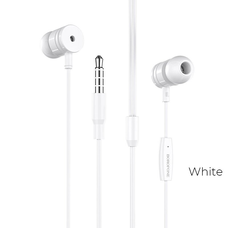 Гарнитура внутриканальная Borofone BM31 Mysterious Jack 3.5 mm White д от компании Медиамир - фото 1