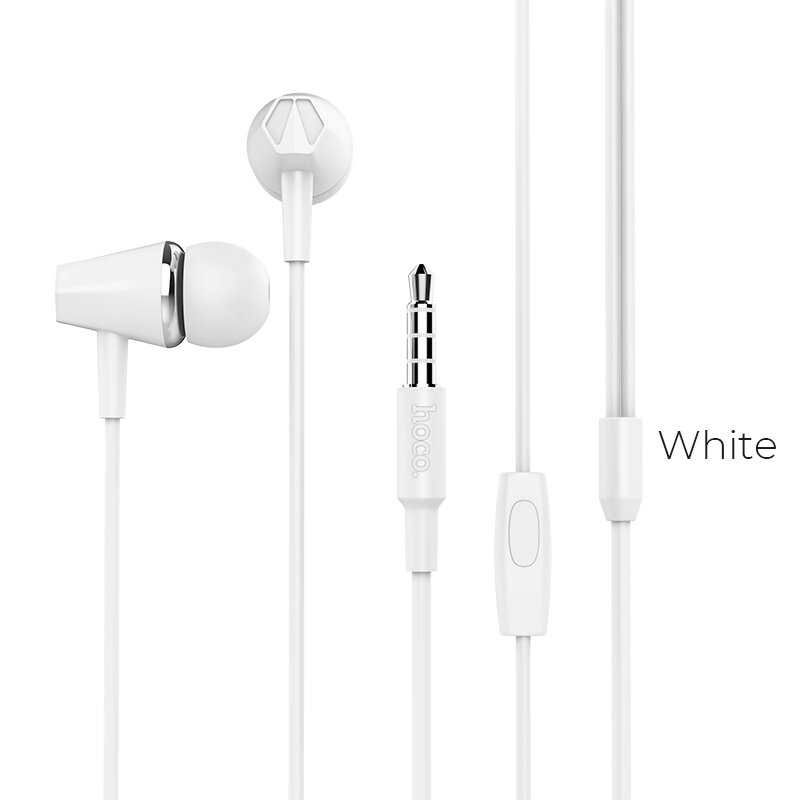 Гарнитура внутриканальная HOCO M34 honor, Jack 3.5mm, 1.2 м, White спд от компании Медиамир - фото 1