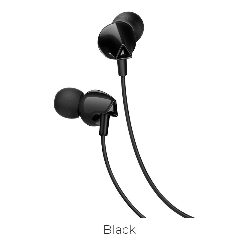 Гарнитура внутриканальная HOCO M60 Perfect, Jack 3.5mm, 1.2 м, Black псд от компании Медиамир - фото 1