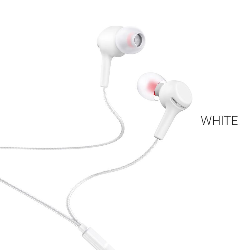 Гарнитура внутриканальная HOCO M78 El Placer Jack 3.5 mm 1.2м White сд от компании Медиамир - фото 1