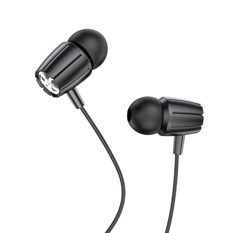 Гарнитура внутриканальная HOCO M88 Graceful Jack 3.5mm 1.2m Black мспд от компании Медиамир - фото 1