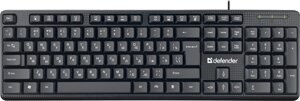 Клавиатура Defender Daily HB-162 RU, черный,104 кнопки +FN, 1.8м (45162)