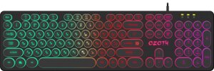 Клавиатура Defender игровая Ozoth GK-106 RU, черный, LED, радужная,104+FN, круглые кнопки (45106)