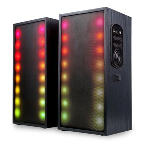 Колонки мультимедийные 2.0 SmartBuy GIG 2, мощн 20 Вт, Bluetooth, корп МДФ, FM/MP3, LED (SBA-4950)/12