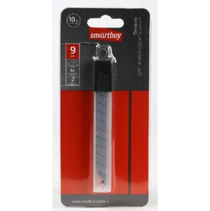 Лезвия сменные 9 мм для ножей строительных Smartbuy tools, отлам., заостр. торец, 10 шт. SBT-SKT-9)
