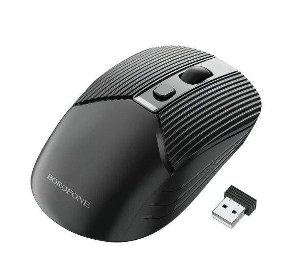 Мышь беспроводная Borofone BG5 Business 3 кнопки , 1600Dpi , 1*АА, коробка Black сд от компании Медиамир - фото 1