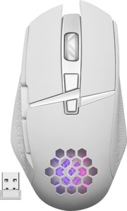 Мышь DEFENDER игровая беспроводная Glory GM-514 белый, LED,7D,400 мАч,3200dpi АКБ (52513)