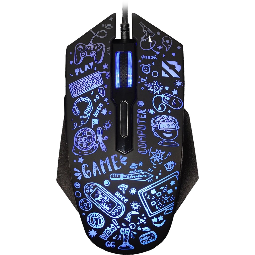 Мышь проводная игровая Smartbuy 745 RUSH X15 6кн 3600Dpi LED бесшумная черная (SBM-745G-K) /40 от компании Медиамир - фото 1