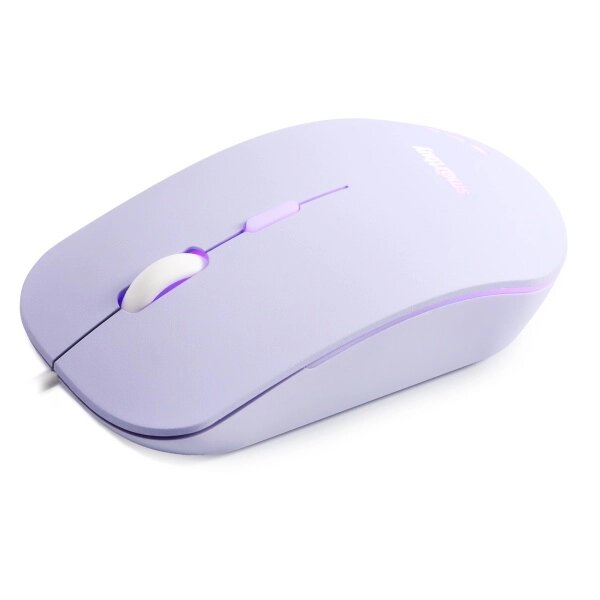 Мышь проводная Smartbuy 288-V беззвучная с подсветкой, сиреневая (SBM-288-V)/40 от компании Медиамир - фото 1