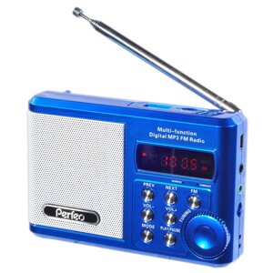 Радиоприемник Perfeo Music Sound Ranger, FM, MP3, USB, microSD In/Out ридер, BL-5C 1000mAh, синий PF_3183