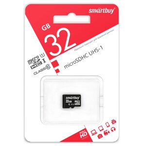Smart Buy micro SDHC 32GB Class10 UHS-I (без адаптеров)