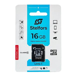 Stelfors micro SDHC 16GB Class10 UHS-I (с адаптером SD)