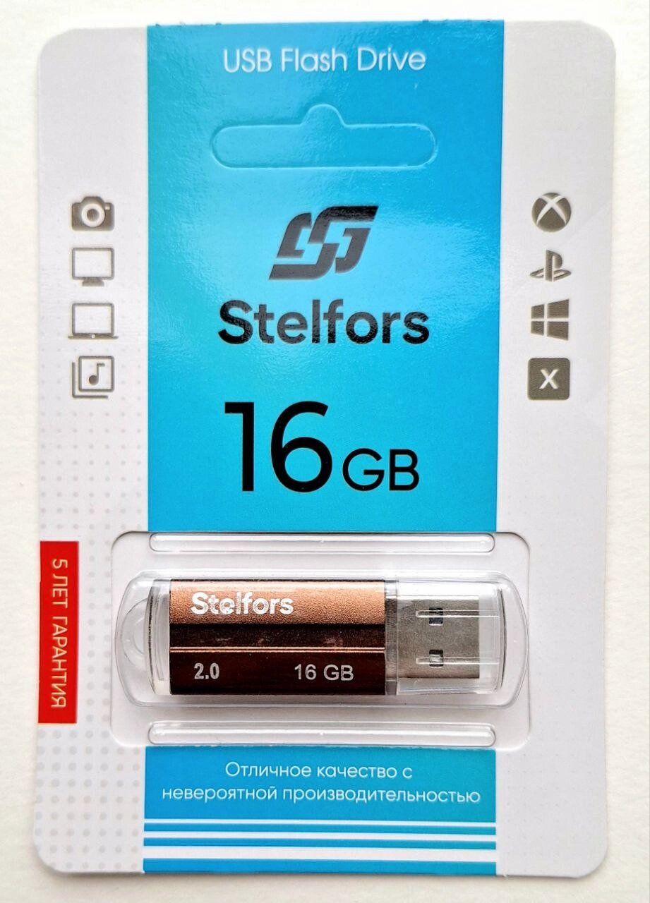 Stelfors USB 16GB CORSAIR серия (метал. бронзовый) от компании Медиамир - фото 1