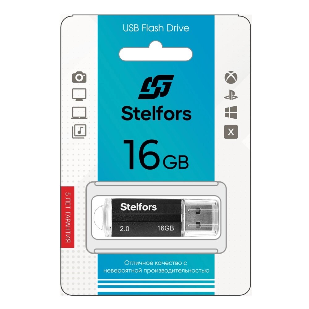 Stelfors USB 16GB CORSAIR серия (метал. черный) от компании Медиамир - фото 1