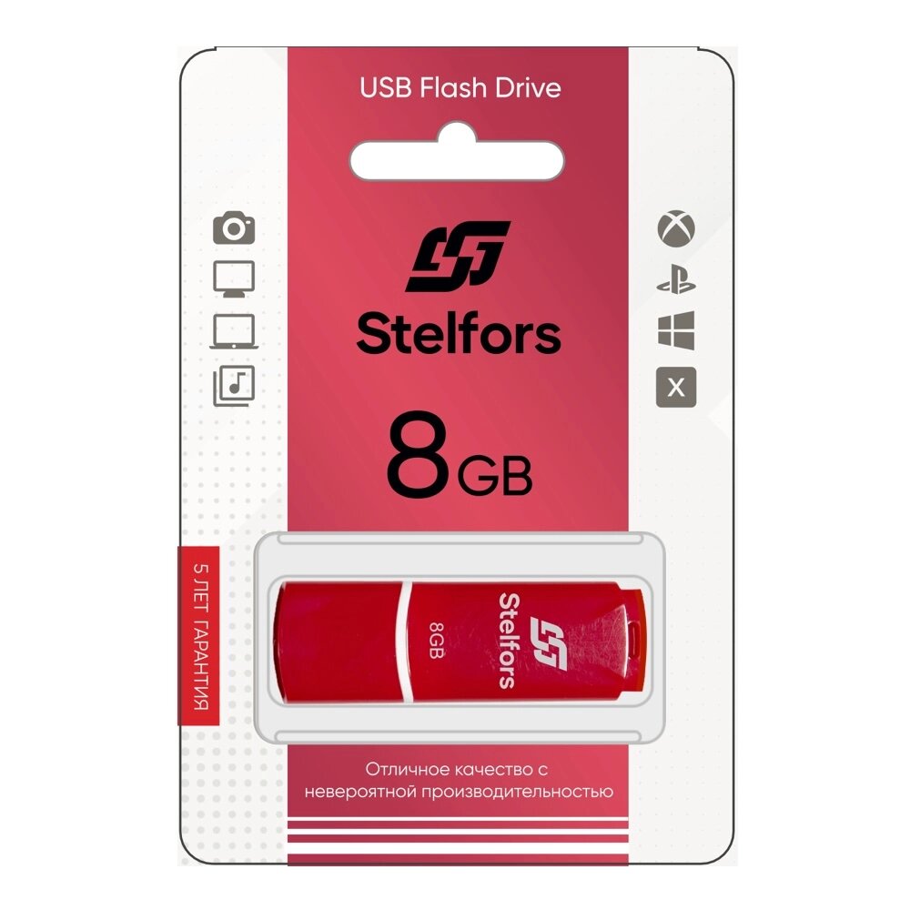 Stelfors USB 8GB Classic (красный) от компании Медиамир - фото 1