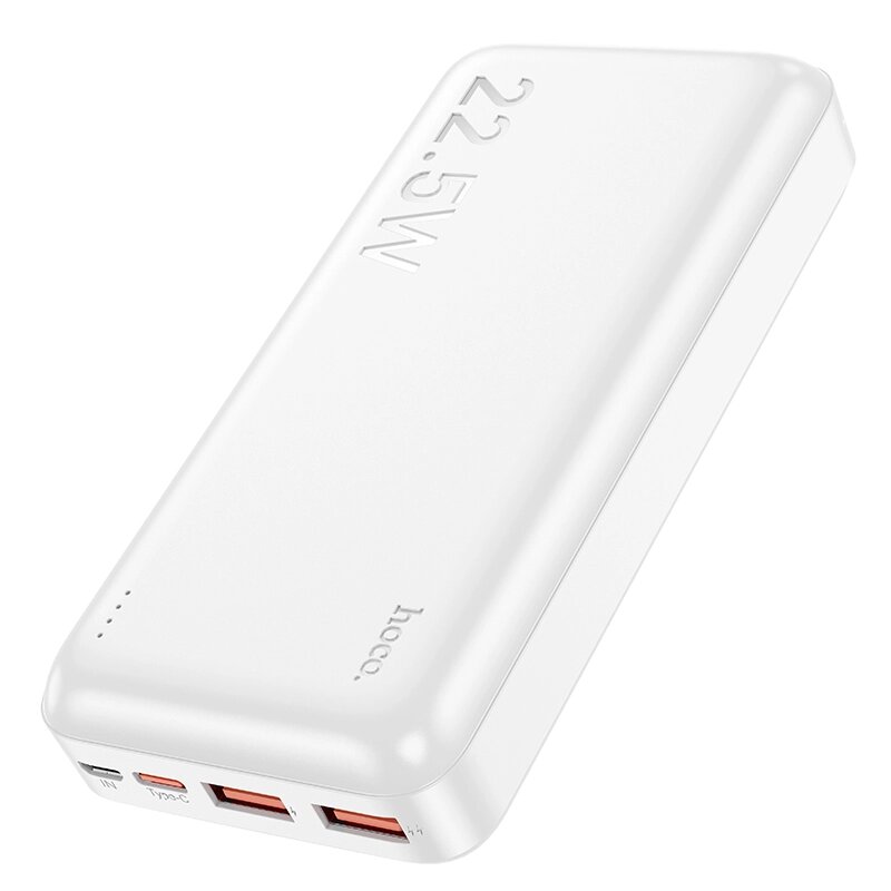 Внешний аккумулятор 10000mAh Hoco J101 Astute 2*USB+Type-C 3.0A PD22.5W+QC3.0 White мс от компании Медиамир - фото 1