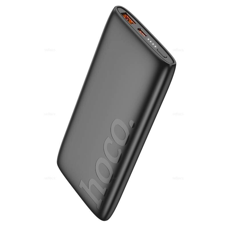 Внешний аккумулятор 10000mAh Hoco J122 1USB 3.0A 22.5W, PD20W, QC3.0 LED индикатор Black мсд от компании Медиамир - фото 1