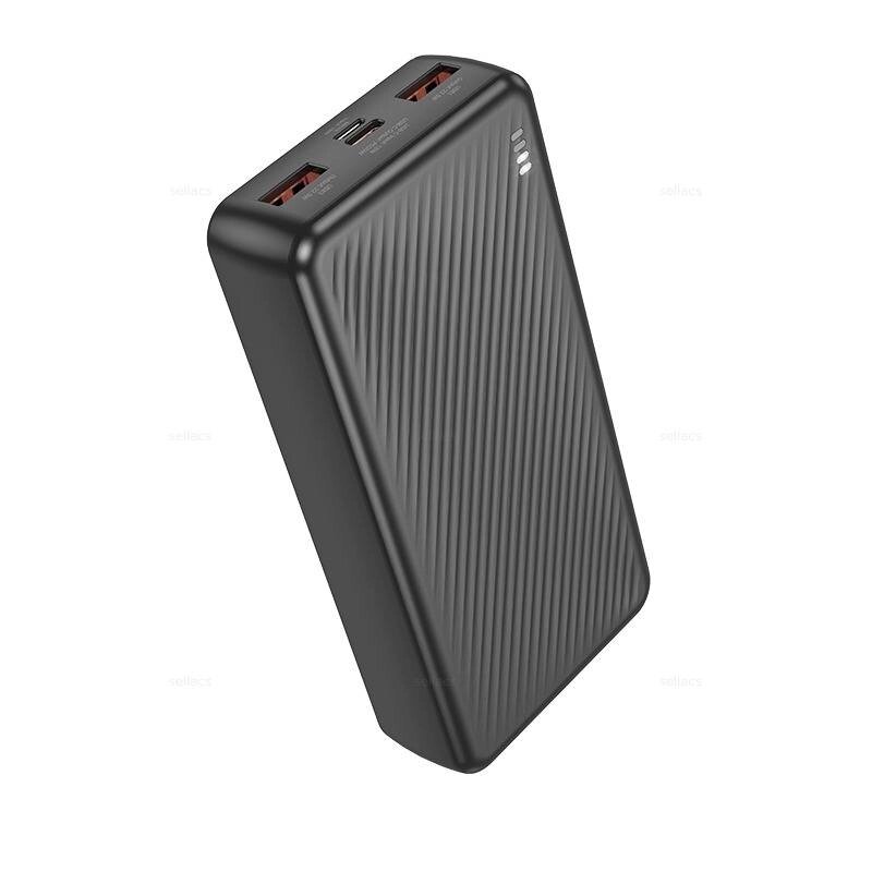 Внешний аккумулятор 30000mAh Borofone BJ55B 2USB+TypeC 2.0A Li-pol батарея с LED-индикатором Black от компании Медиамир - фото 1