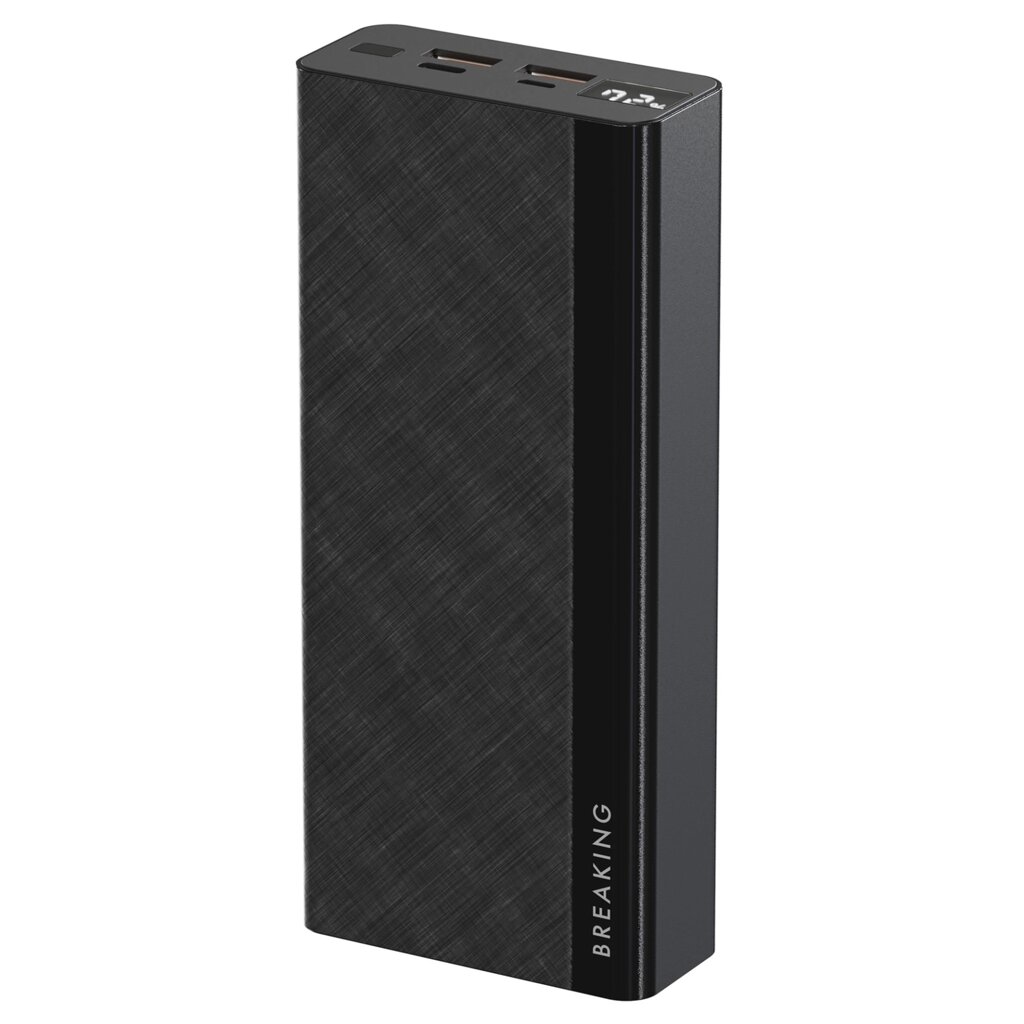 Внешний аккумулятор Breaking P212, 2USB+,1TypeC,20000 mAh,5.0A,22,5W, PD, QC 3.0, LED (Черн) (27221) ! от компании Медиамир - фото 1