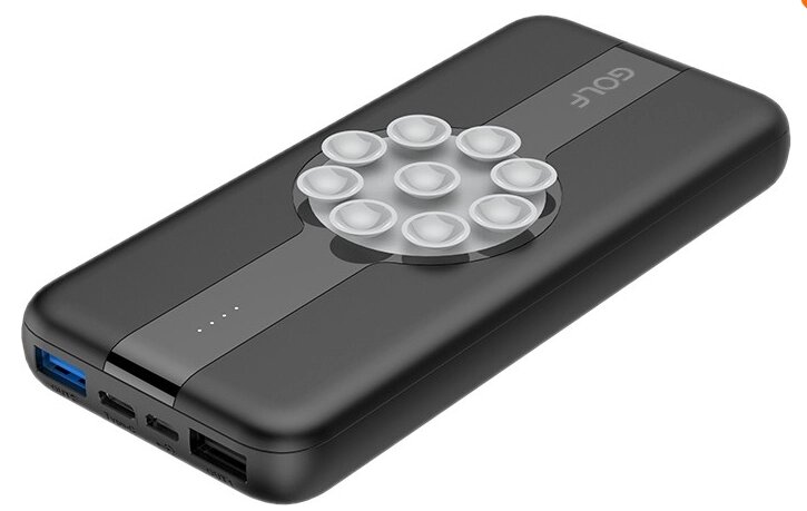 Внешний аккумулятор GOLF W21 10000 mah/wireless out 2A/ PD+QC/Type-C/Вых:3A, max18W/Black W21_Black ##от компании## Медиамир - ##фото## 1