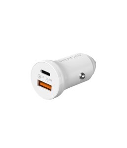 ЗУ автомобильное Breaking C05 1USB + USB-C, QC 3.0, PD 20W, Белый) Коробка (23170)